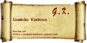 Gombás Kadosa névjegykártya
